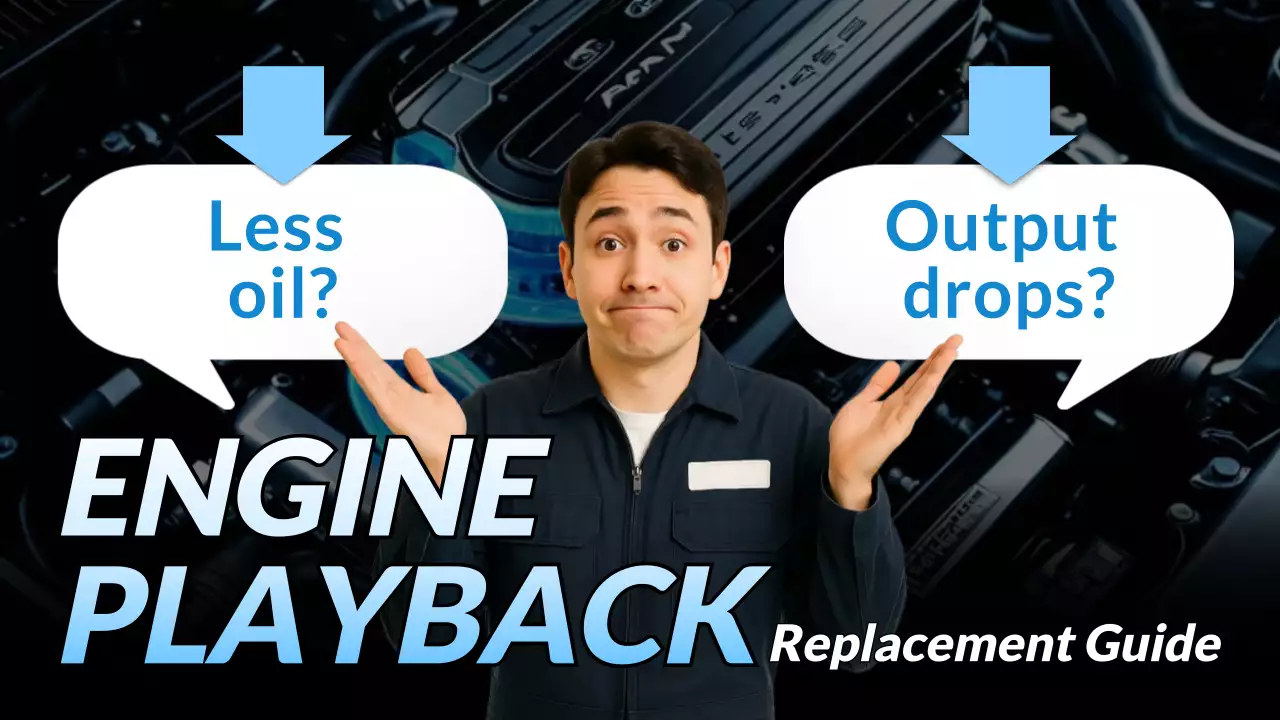 Guia de substituição de motor de carro preto moderno