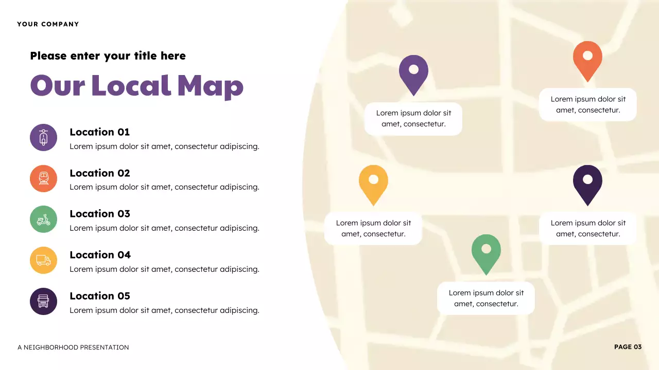 Orange and Purple Illustrative Neighborhood Presentation