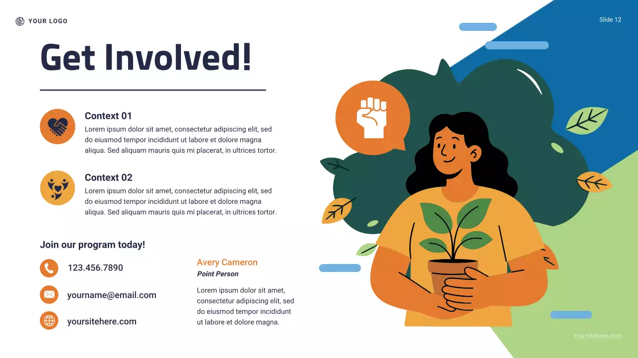 Navy and Green Modern Recycling Lecture Presentation