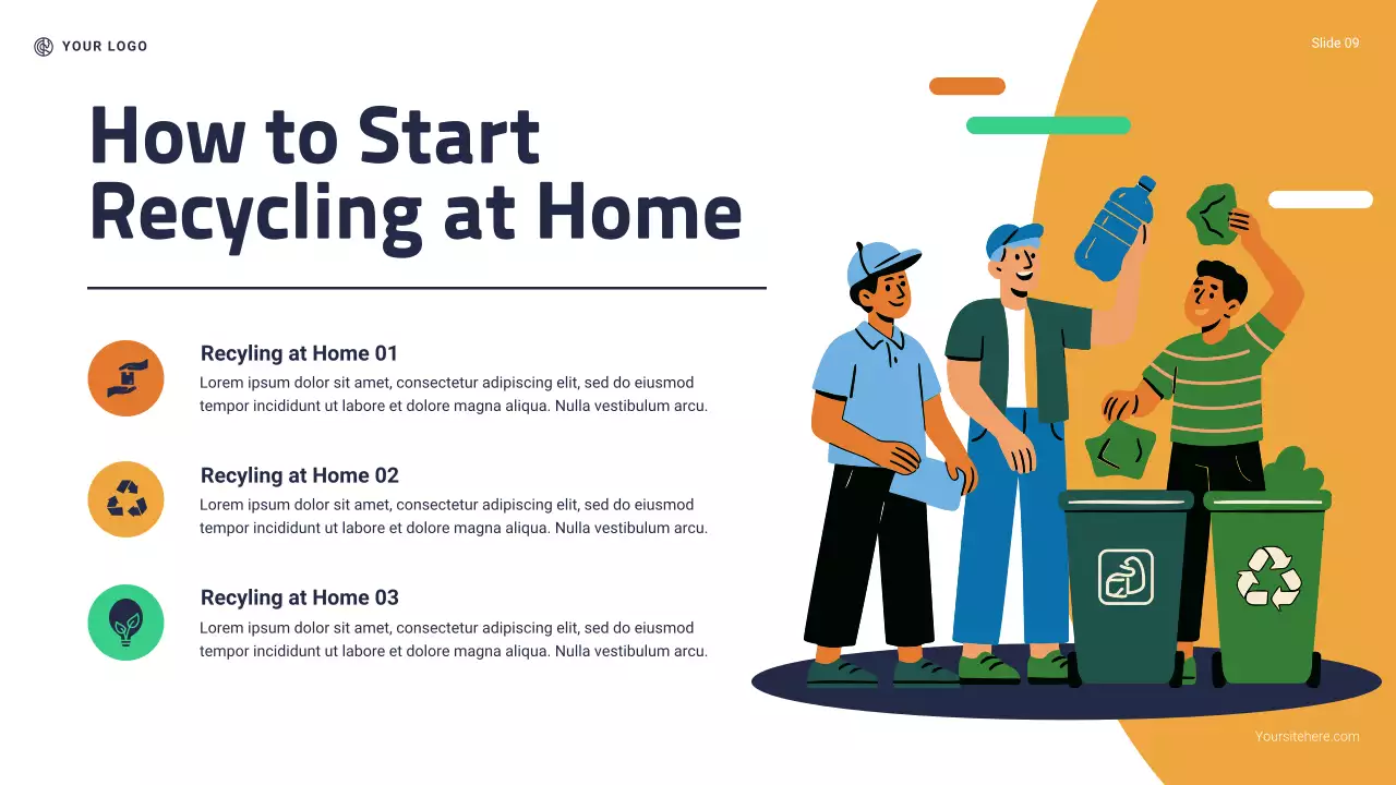 Navy and Green Modern Recycling Lecture Presentation