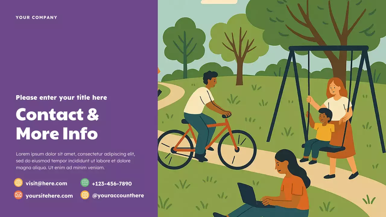 Orange and Purple Illustrative Neighborhood Presentation