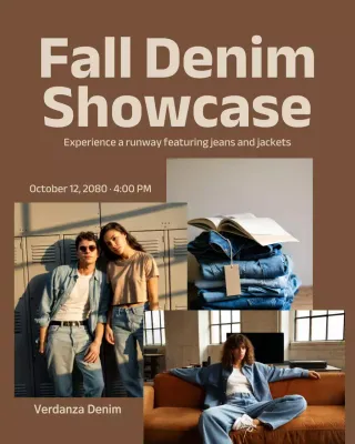 Blue Trendy Fashion Event Instagram Post