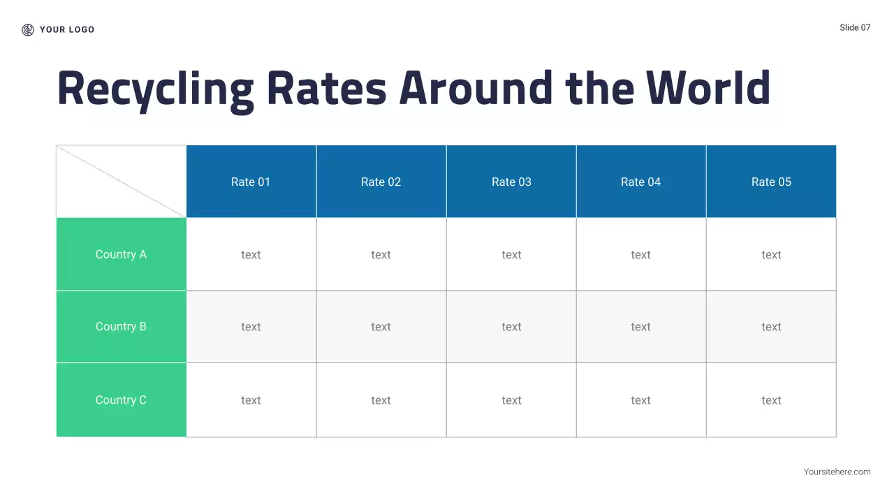 Navy and Green Modern Recycling Lecture Presentation