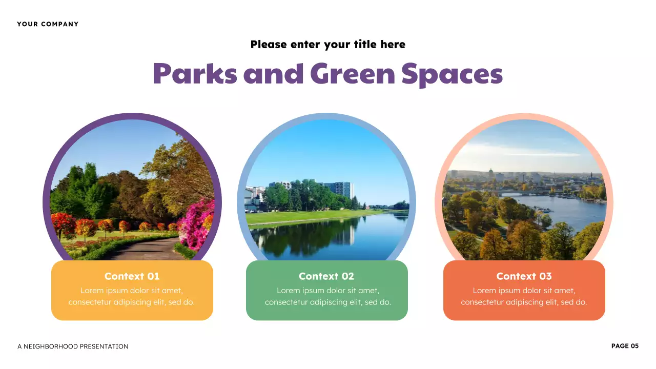 Orange and Purple Illustrative Neighborhood Presentation