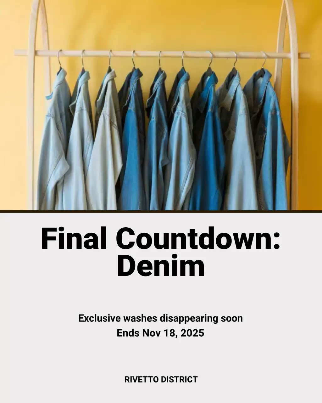 Blue Trendy Denim Sale Promotion Instagram Post