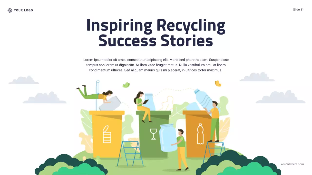 Navy and Green Modern Recycling Lecture Presentation