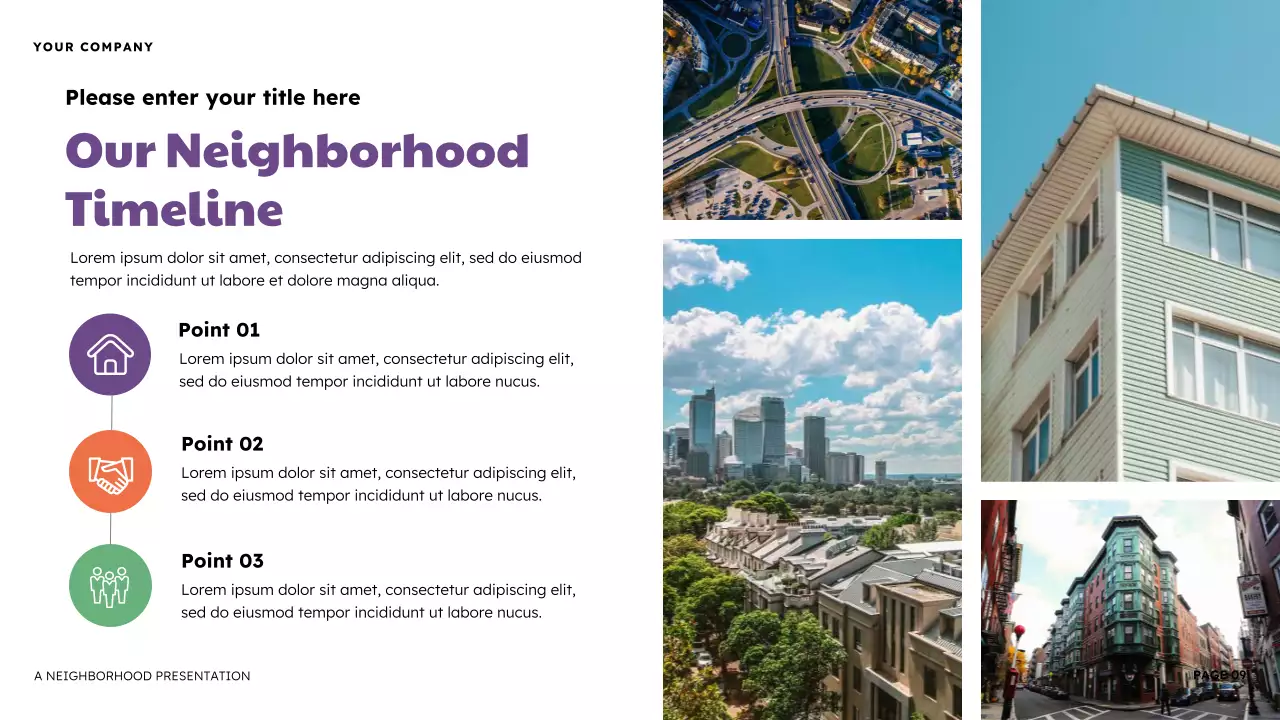 Orange and Purple Illustrative Neighborhood Presentation