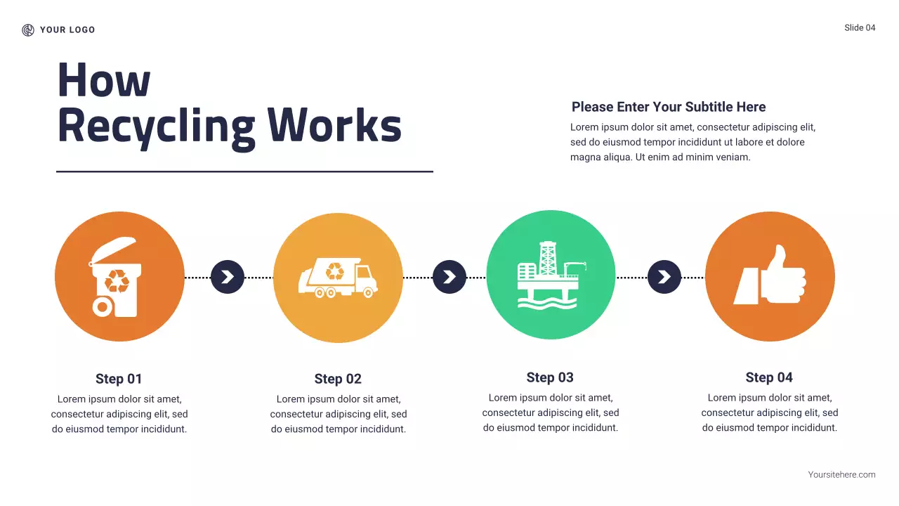 Navy and Green Modern Recycling Lecture Presentation