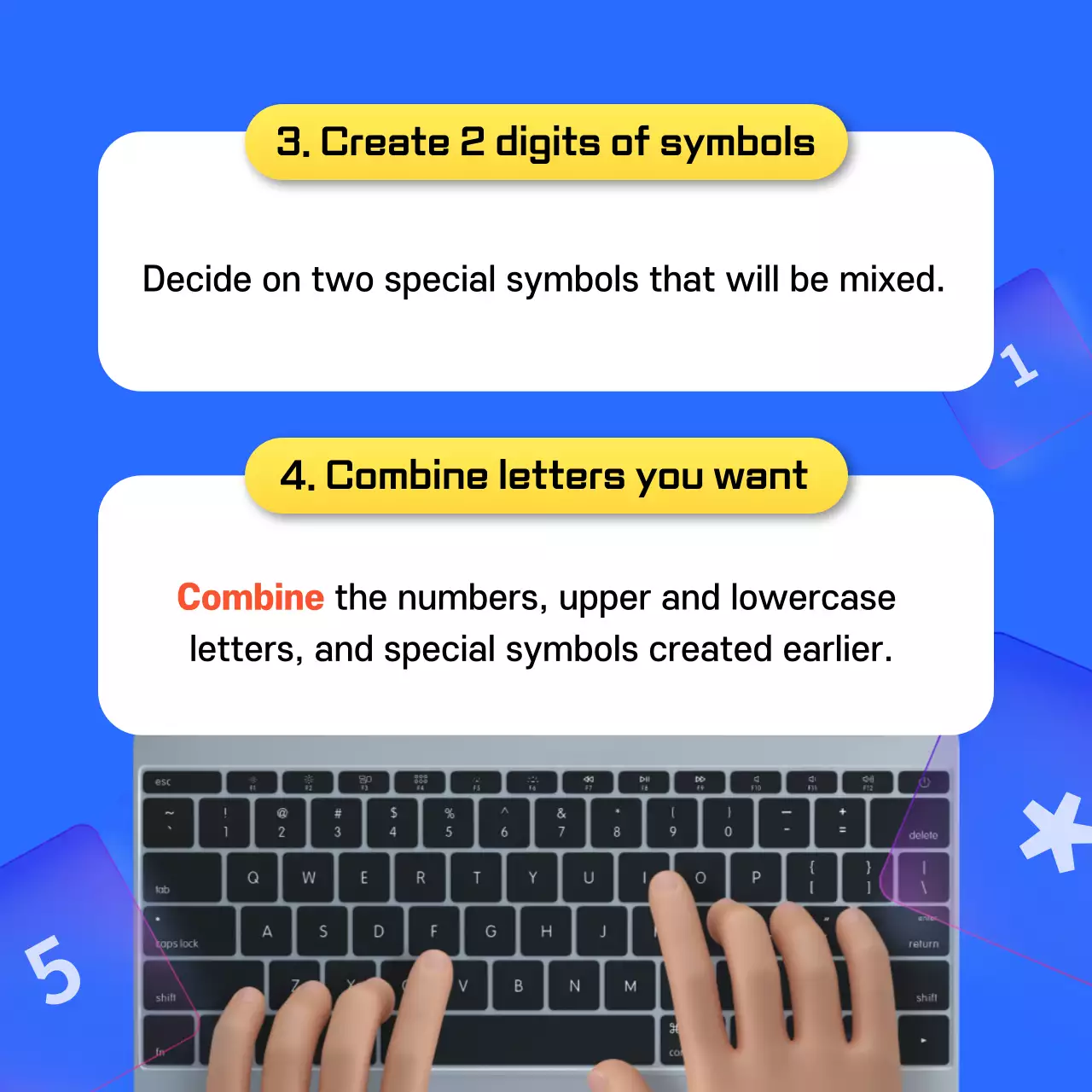 Blue Modern Password Guide Instagram Carousel