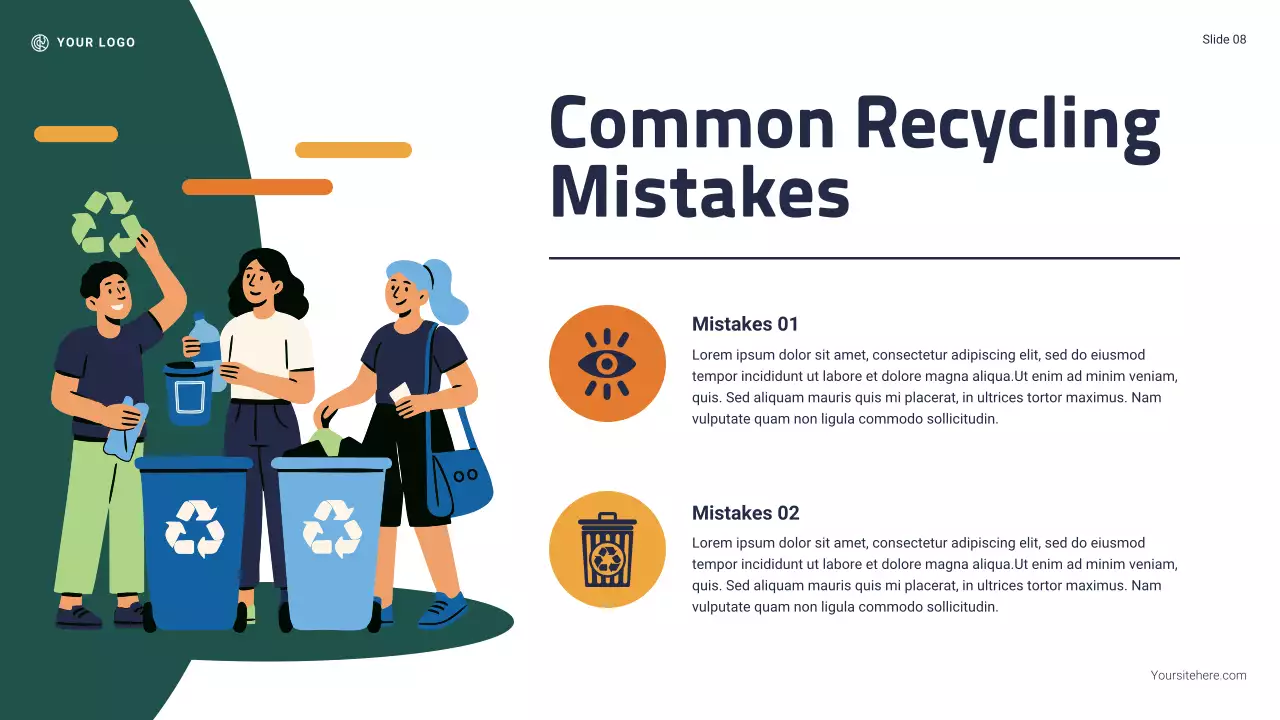 Navy and Green Modern Recycling Lecture Presentation