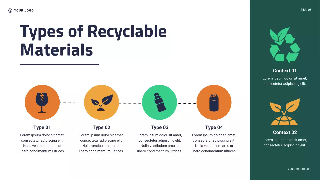 Navy and Green Modern Recycling Lecture Presentation