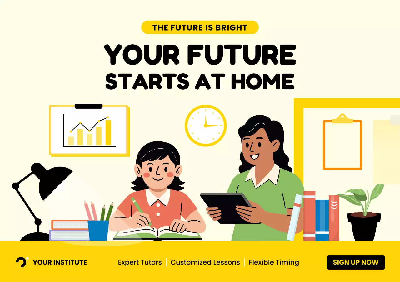 Yellow Modern Education Advertisement Poster