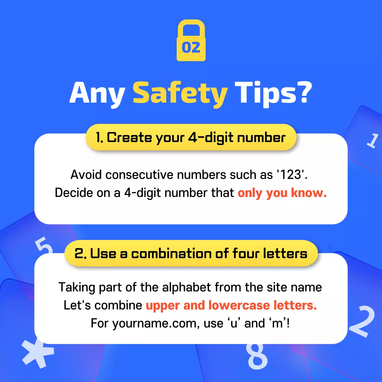 Blue Modern Password Guide Instagram Carousel