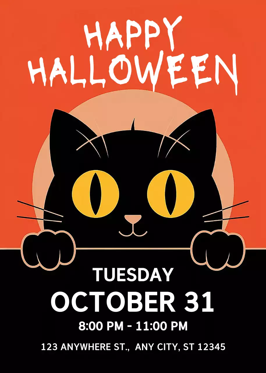 Orange Retro Halloween Event