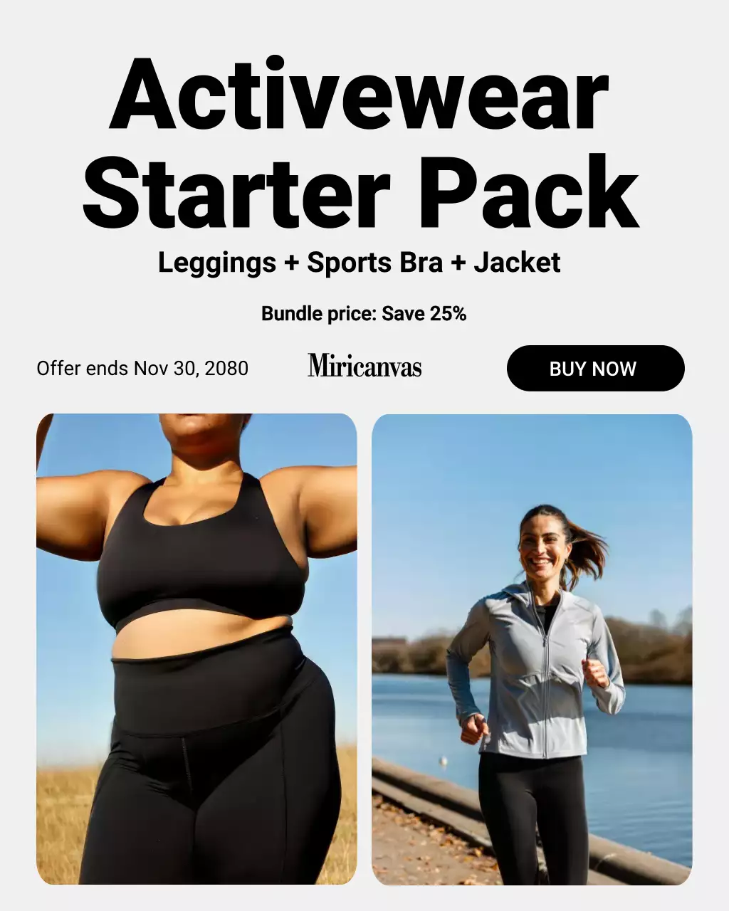 Black Modern Fitness Promotion Instagram Post