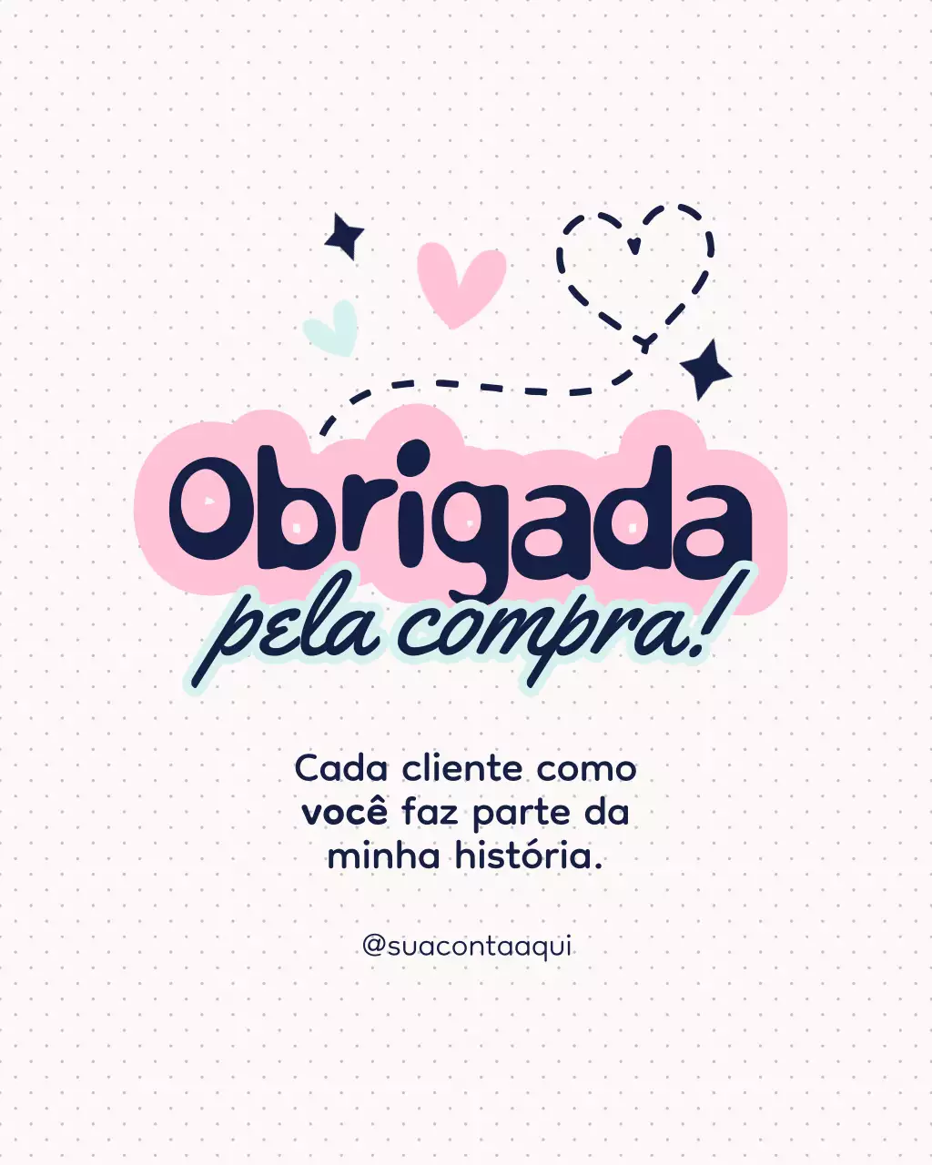 Cartão de agradecimento moderno rosa no Instagram