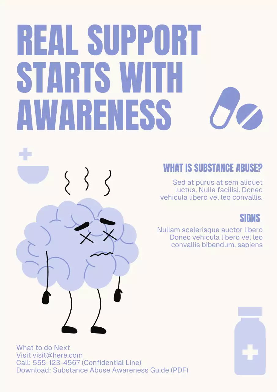 Blue Minimal Awareness Guide Web Poster