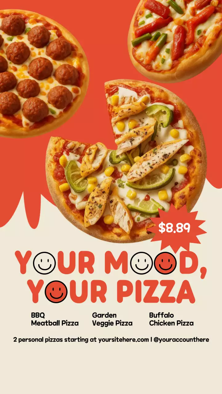 Orange Modern Pizza Promotion Instagram Story