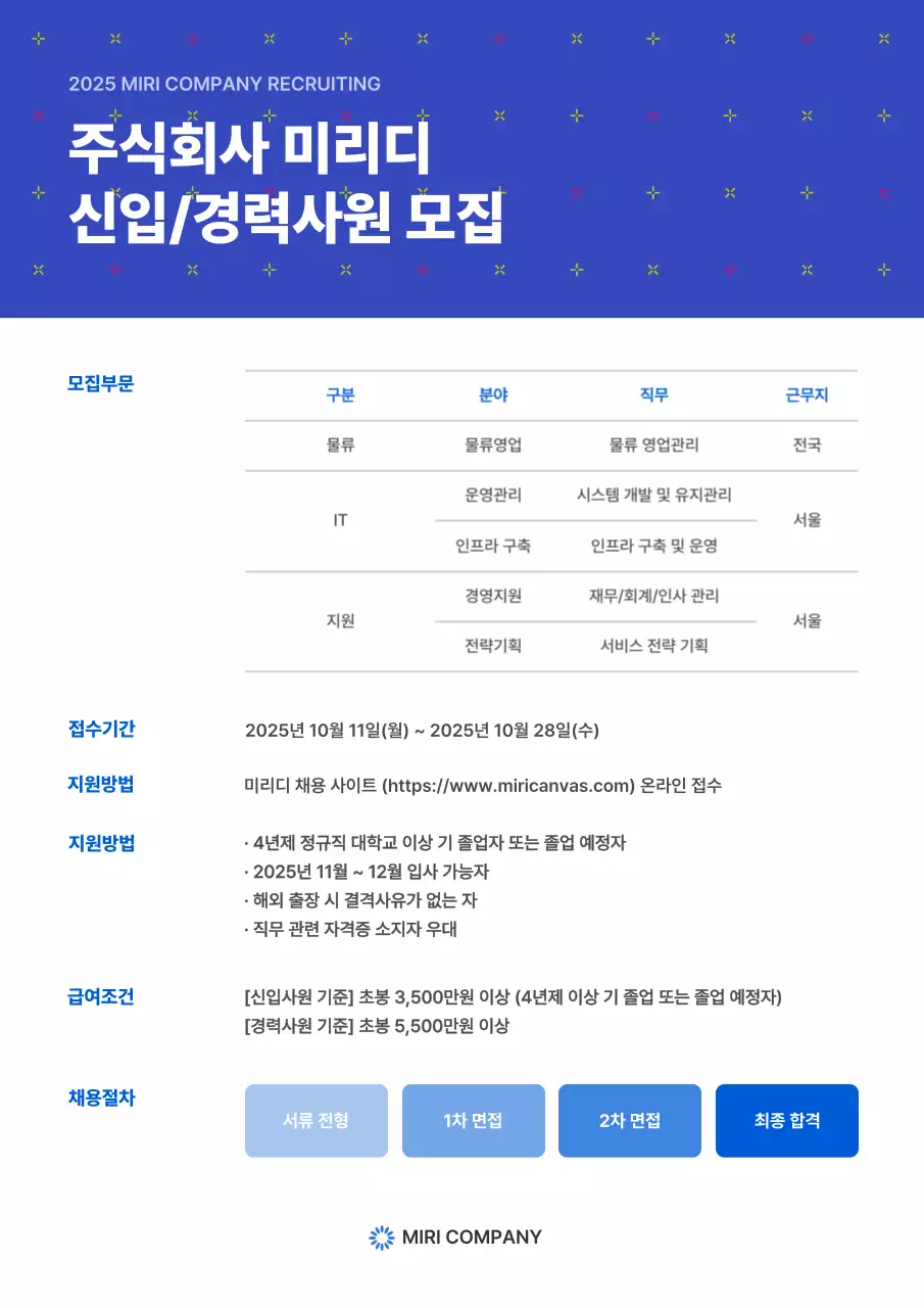 파랑 모던 채용 모집