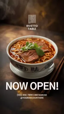 História do Instagram sobre anúncio de macarrão tradicional marrom