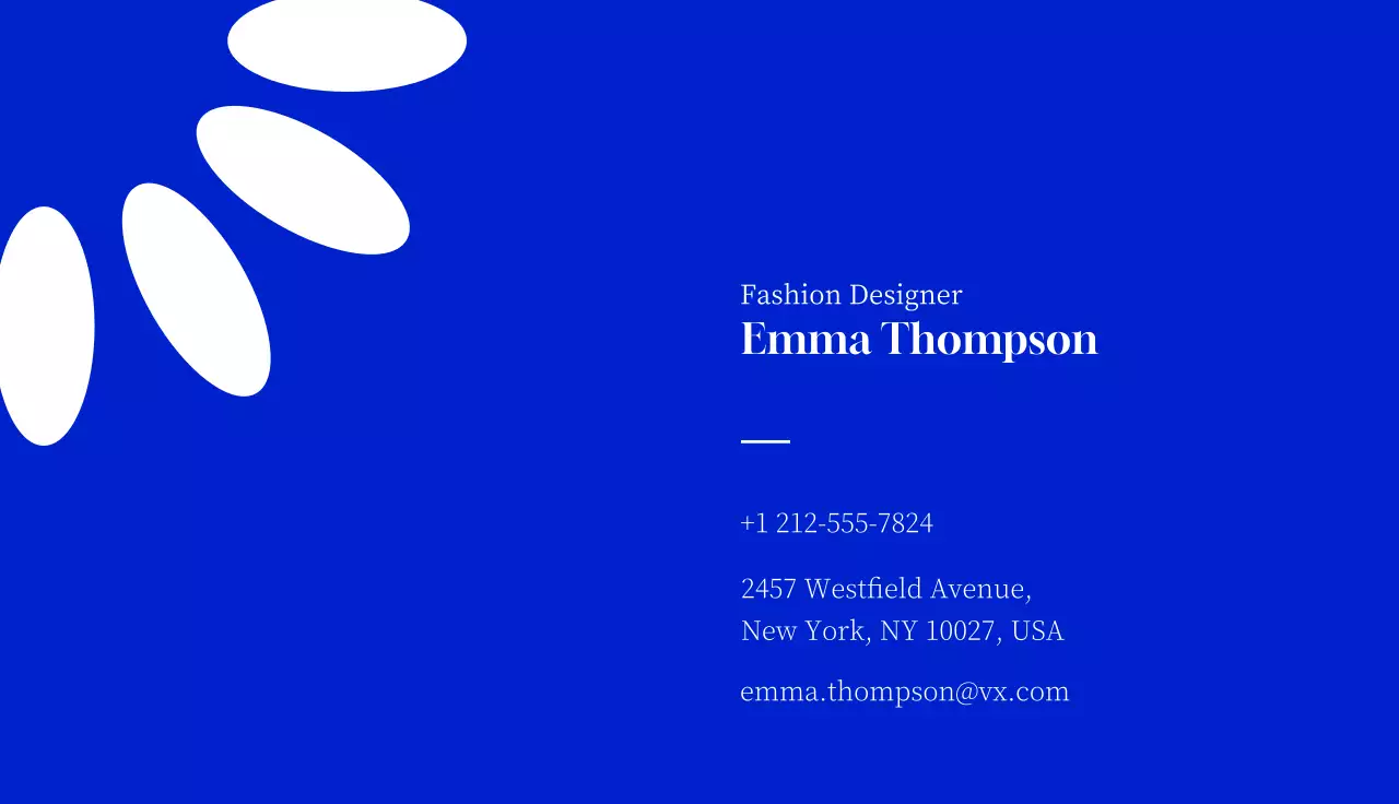 파랑 모던 소개 카드