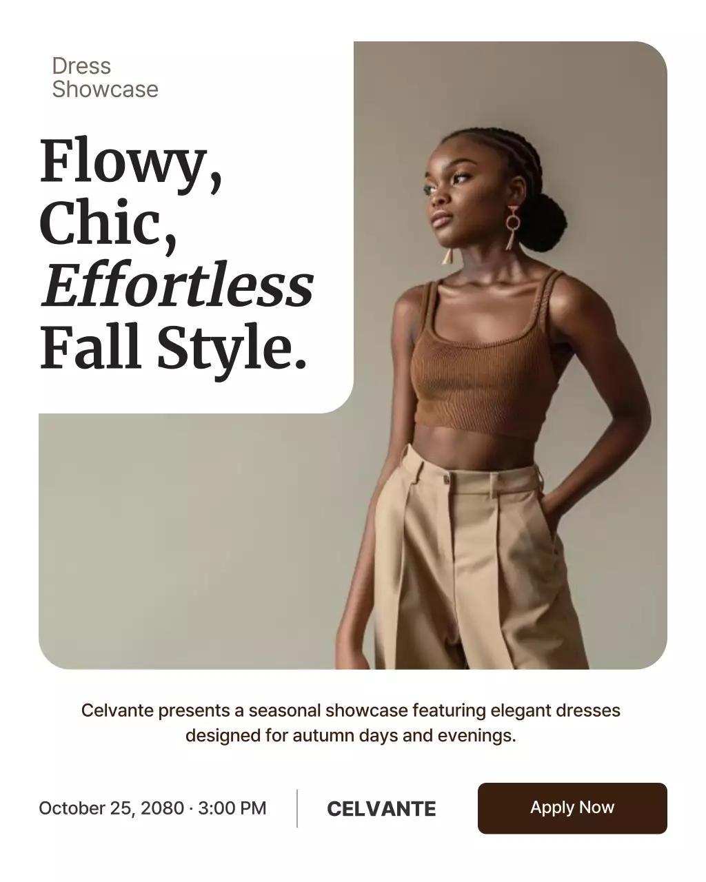 Beige Modern Fashion Announcement Instagram Post