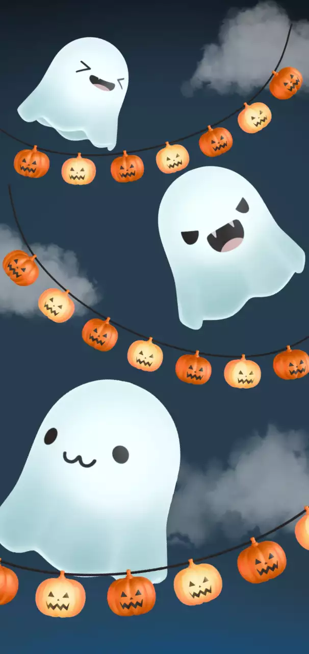 하늘색 아기자기한 할로윈 행사