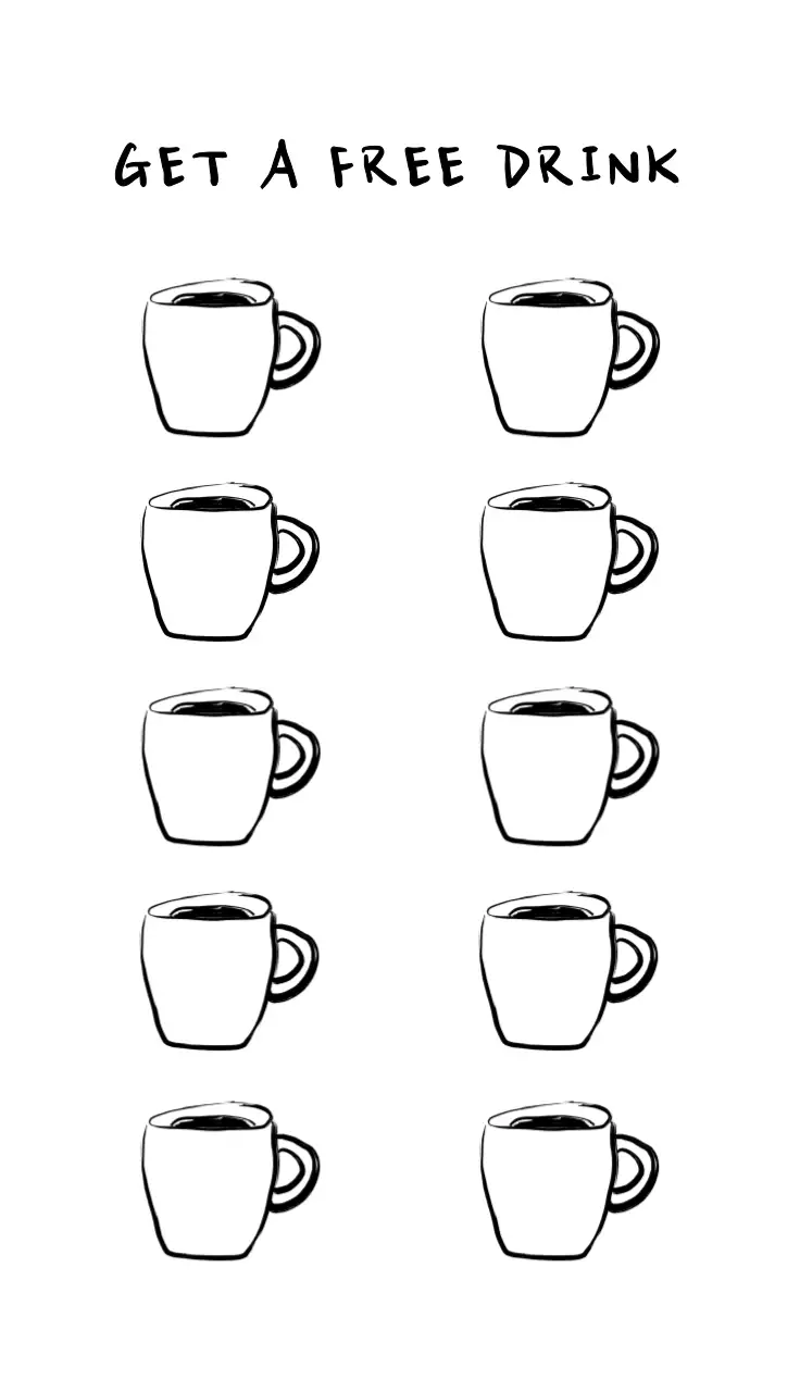 검정 심플 카페 로고