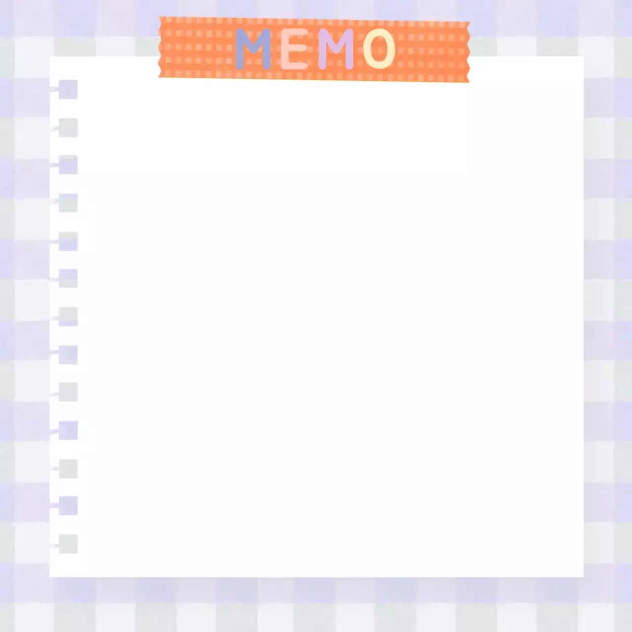파스텔톤의 체크무늬 메모 문구