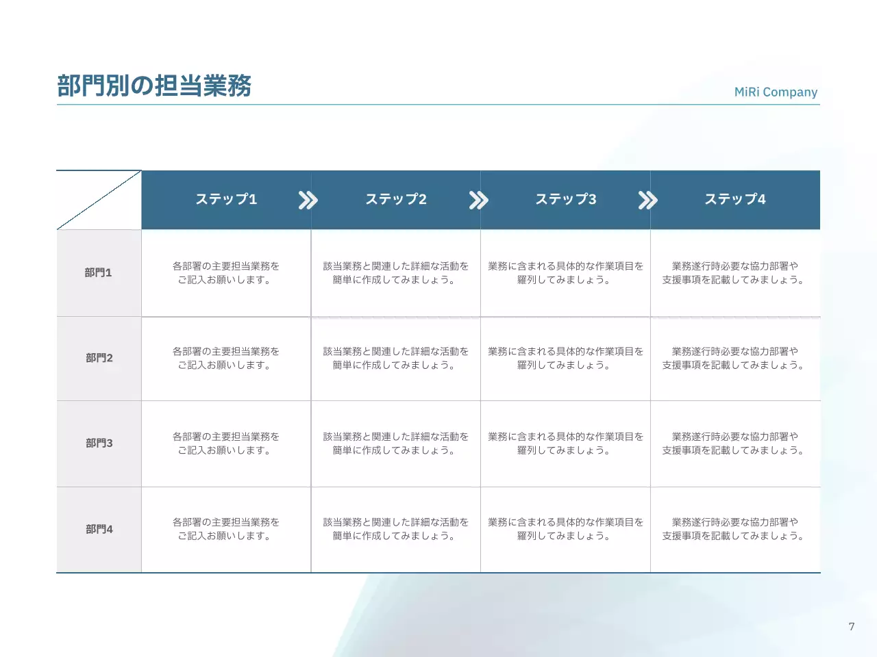 青 シンプル 業務手順書 マニュアル プレゼンテーション