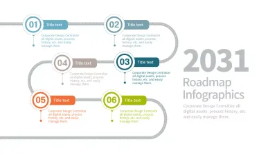 Simple, multi-colored enterprise roadmap infographic