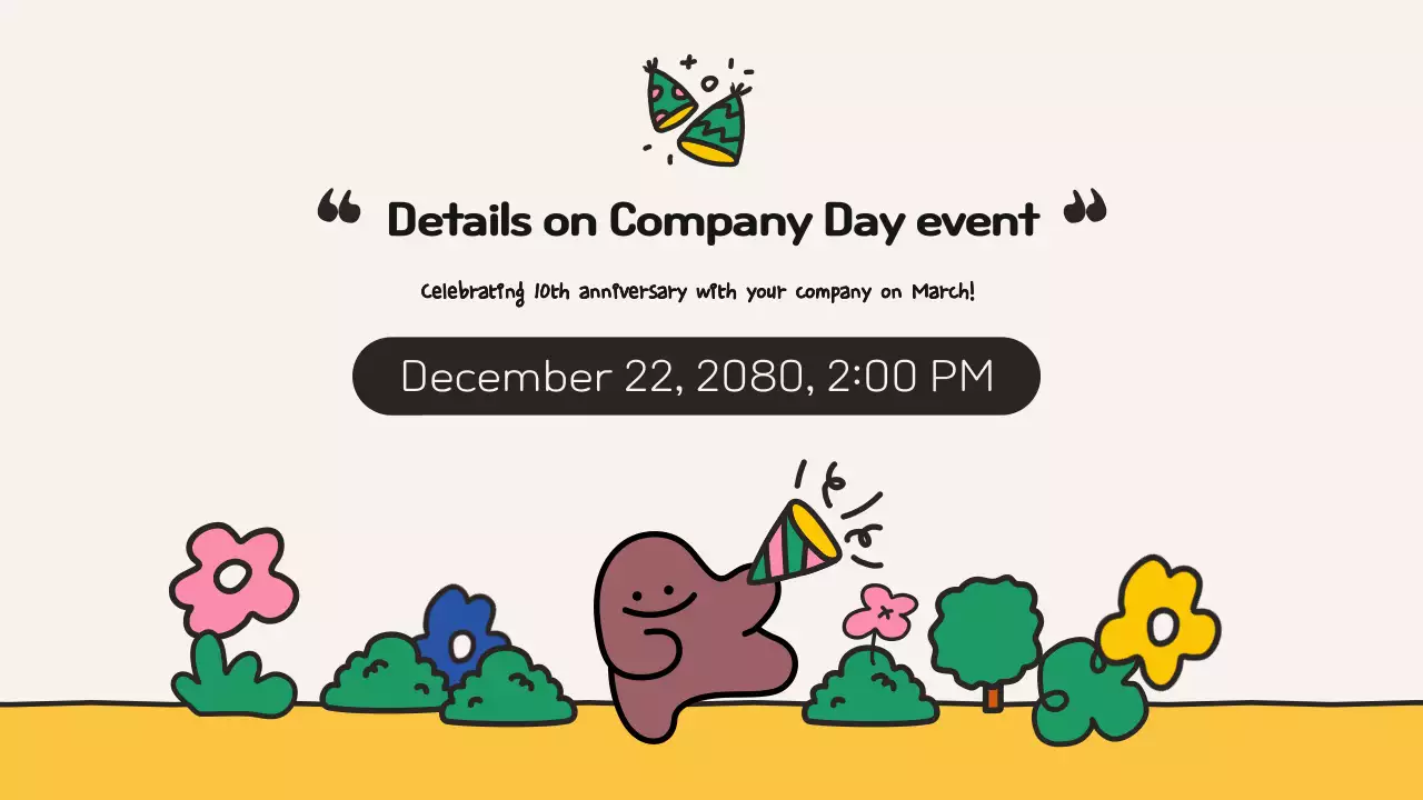 Yellow Playful 회사 뉴스레터 프레젠테이션