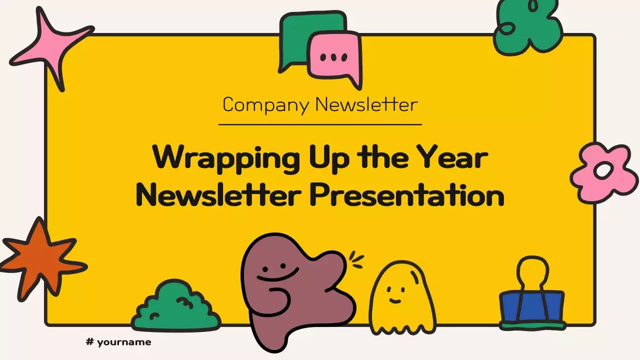 Yellow Playful 회사 뉴스레터 프레젠테이션