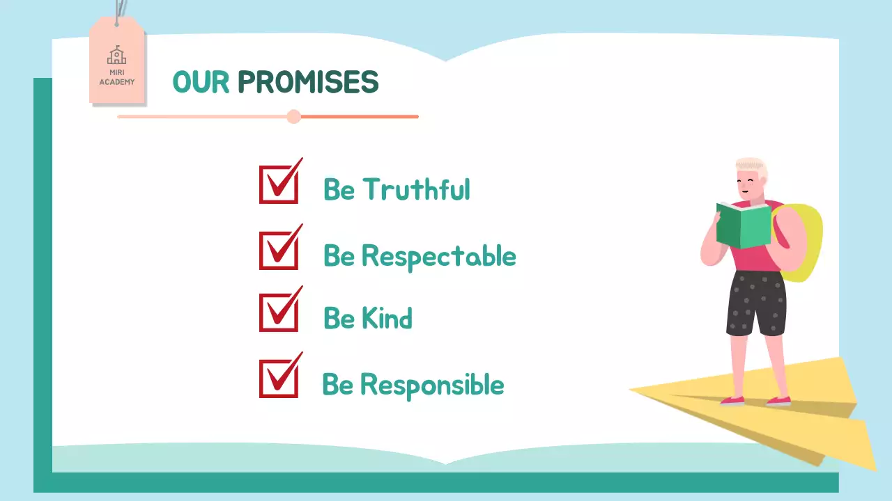 블루 모던 스쿨 가이드 프레젠테이션