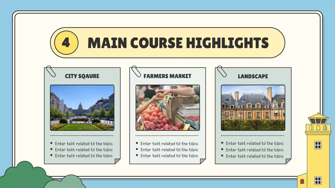 블루 심플 시티 가이드 프레젠테이션