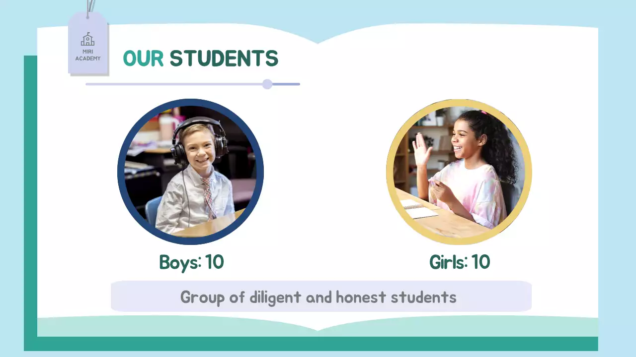 블루 모던 스쿨 가이드 프레젠테이션