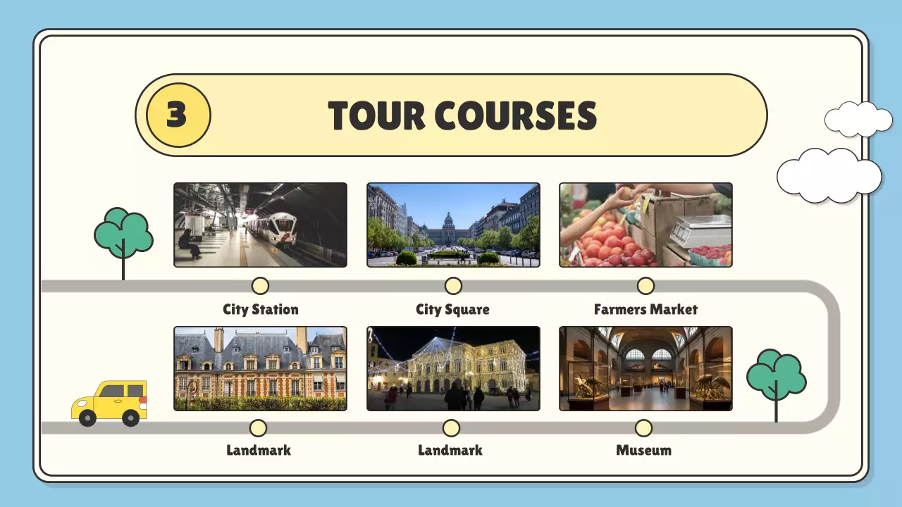 블루 심플 시티 가이드 프레젠테이션