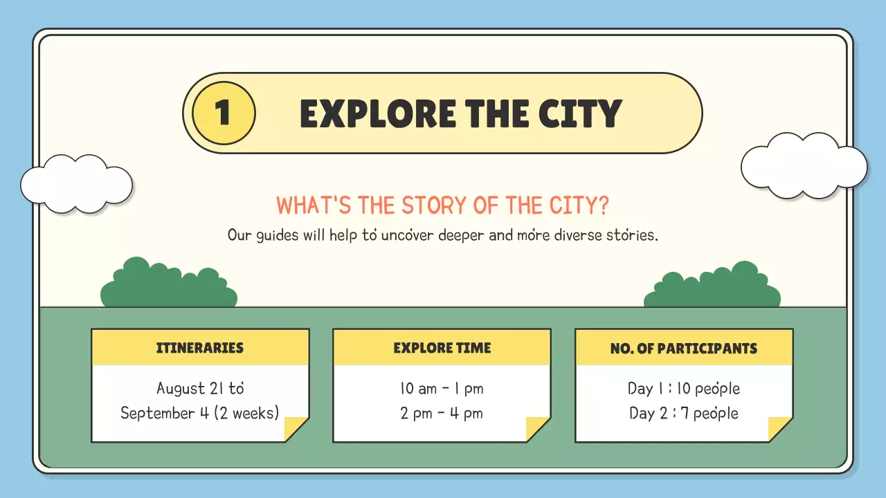 블루 심플 시티 가이드 프레젠테이션