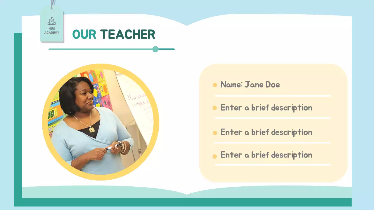 블루 모던 스쿨 가이드 프레젠테이션