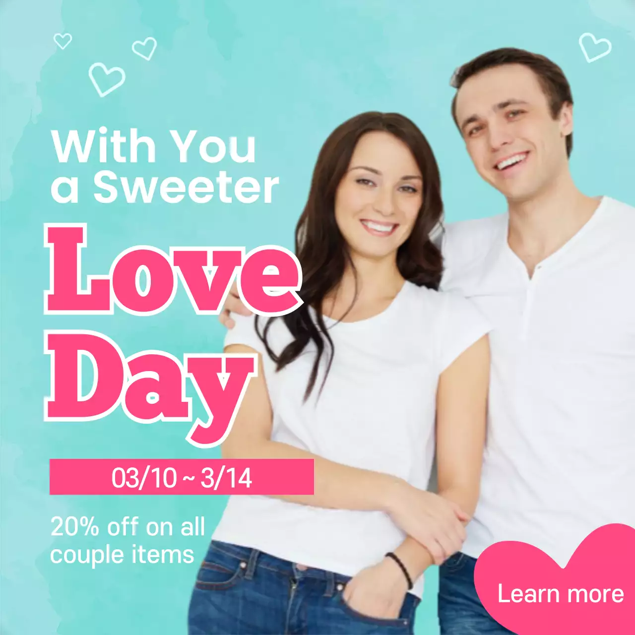 Teal Trendy Love Promotion Instagram Post