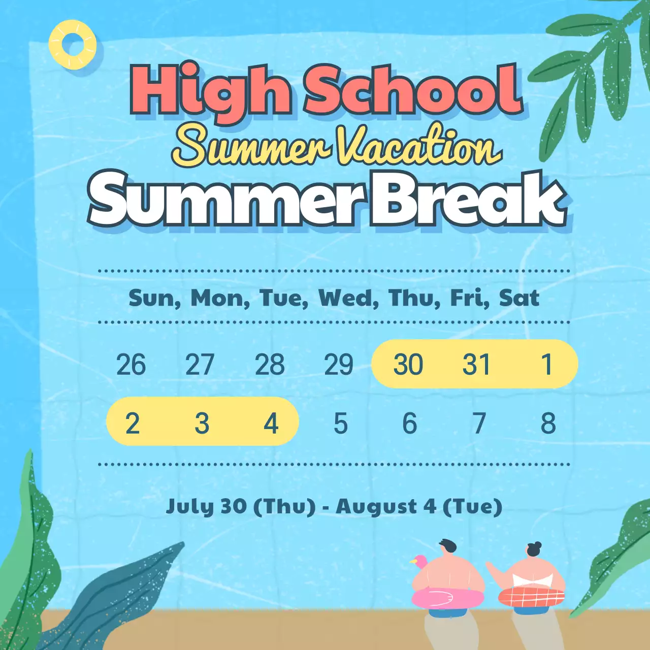 Blue Trendy School Schedule Announcement Instagram Post
