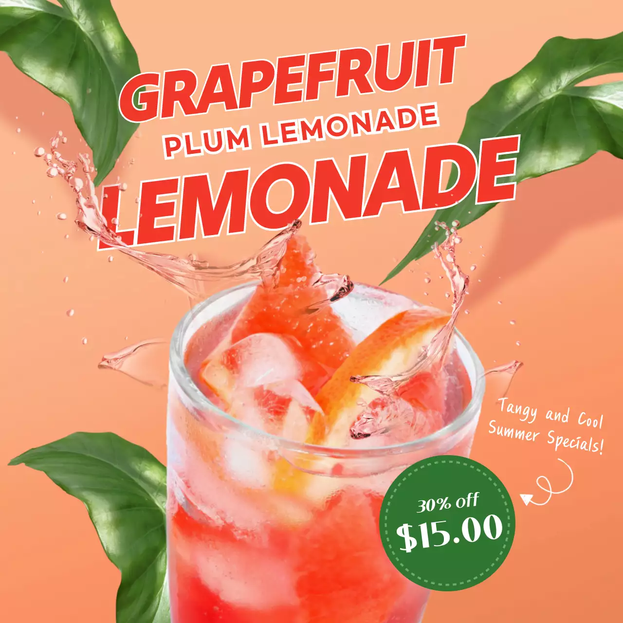 Orange Trendy Lemonade Promotion Instagram Post