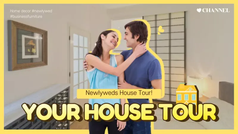 Tur Rumah Modern Kuning Vlog YouTube Thumbnail