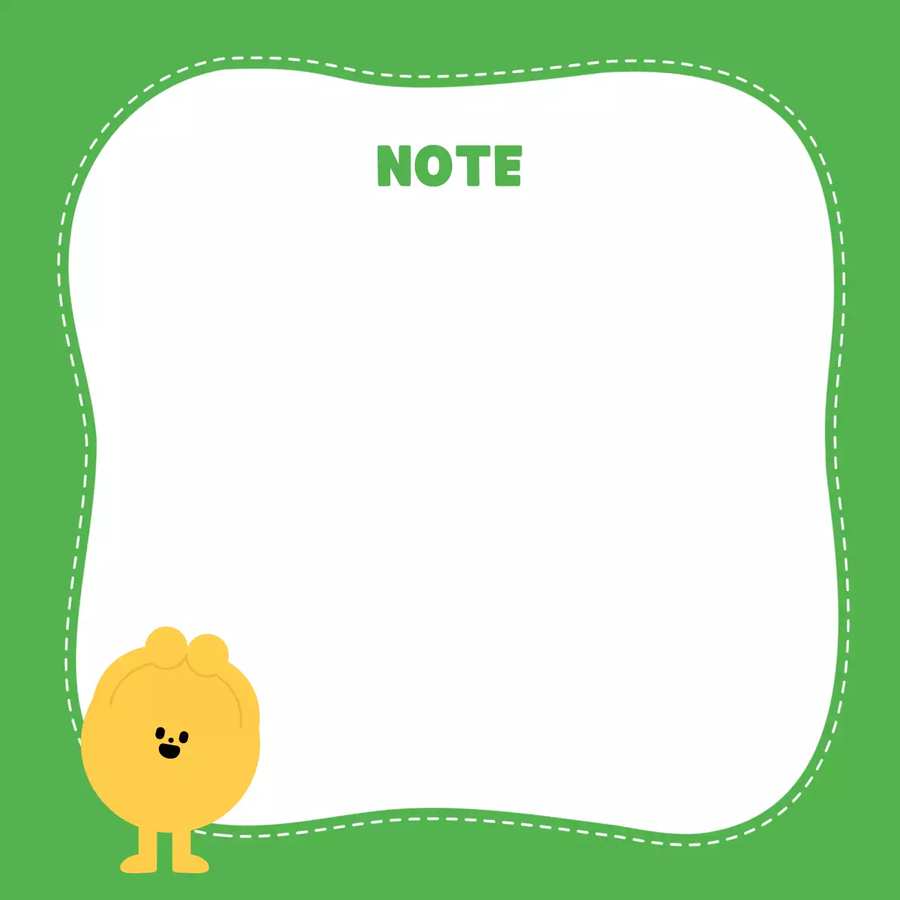 초록 아기자기한 메모지 문구