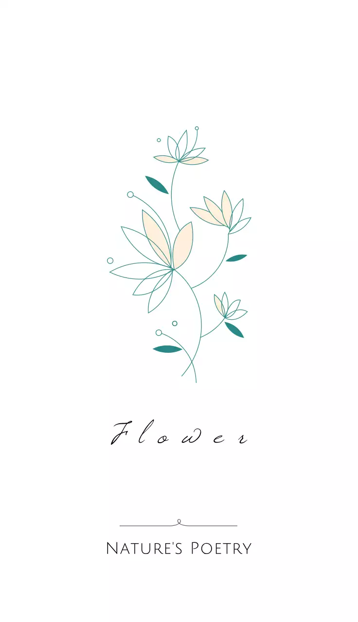 흰색 미니멀 자연 꽃 태그