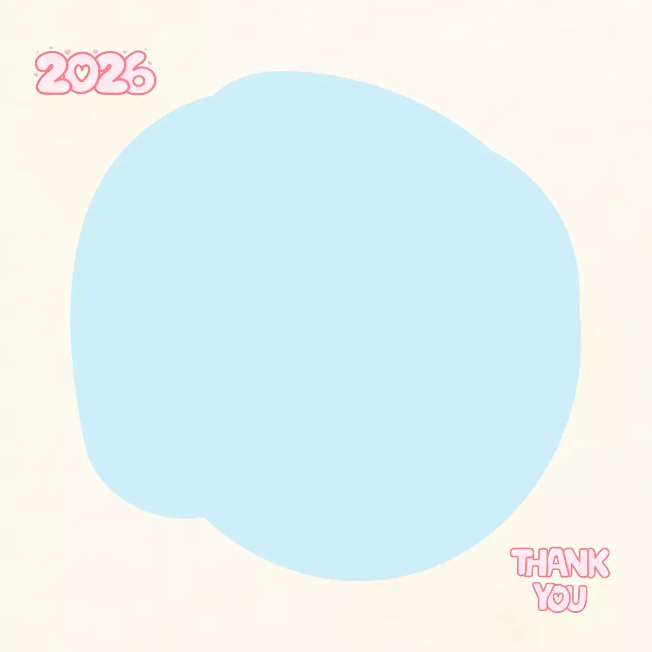 하늘색 심플 감사 인사