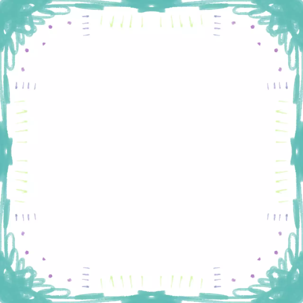 민트 아기자기한 디자인 포토프레임