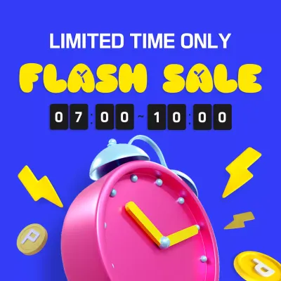 Blue Trendy Sale Promotion Social Media Post