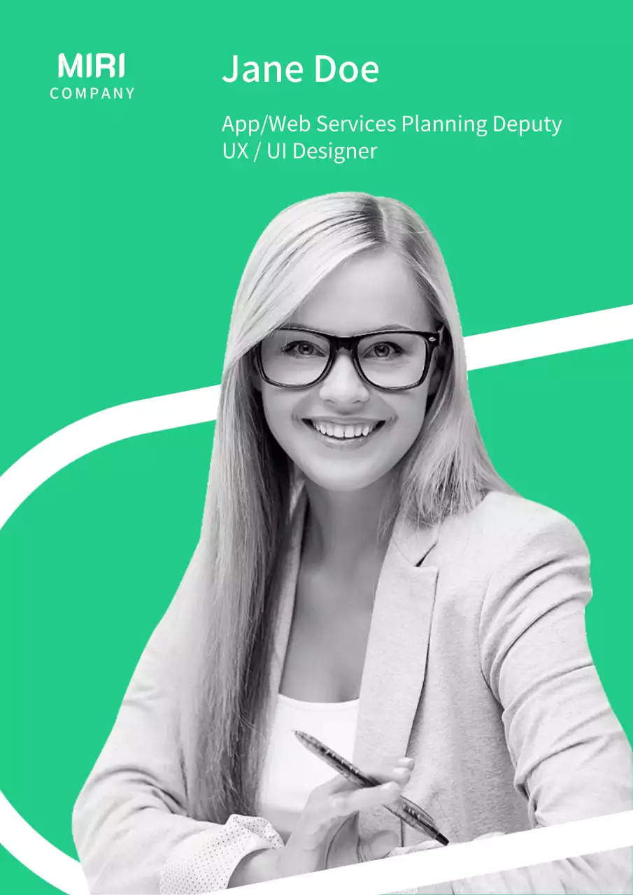 Green Modern Business Card Poster