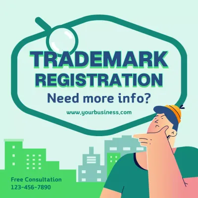 Green Modern Trademark Registration Social Media Post